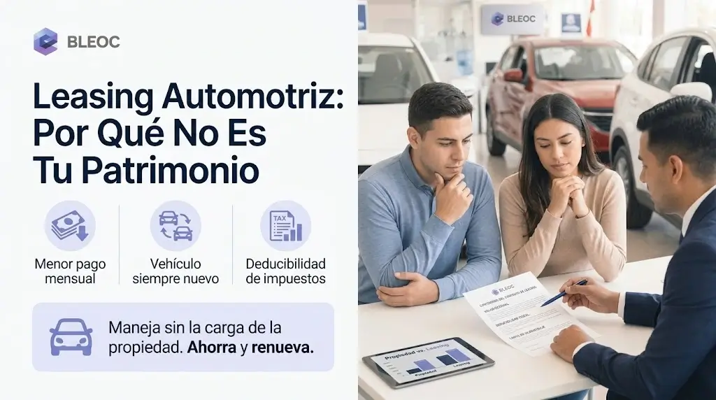 Leasing Automotriz: Por Qué No Es Tu Patrimonio